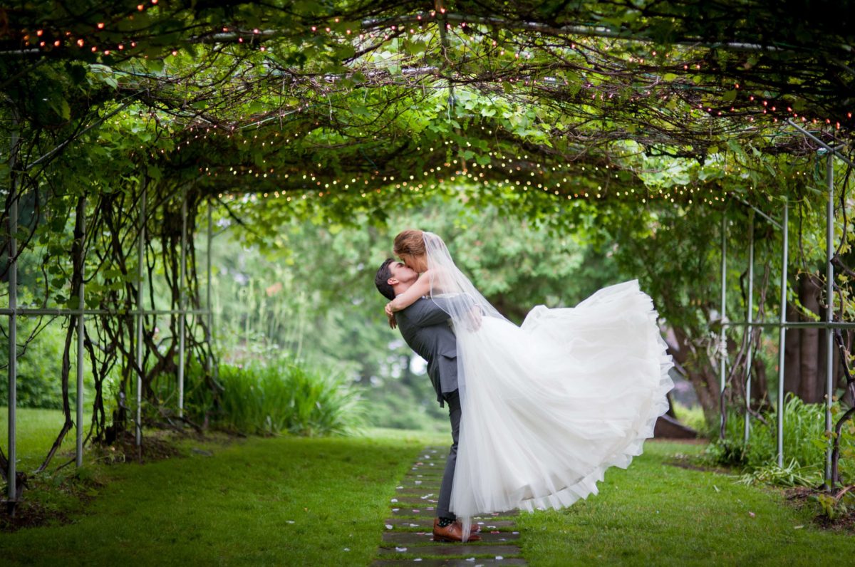 Annie & Anthony Under the Grape Arbor