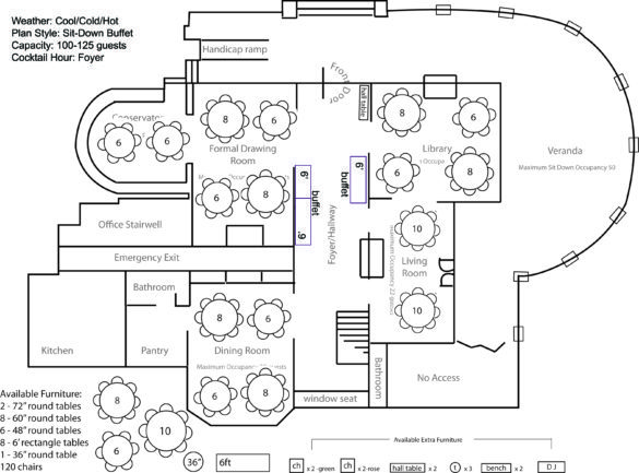 Sample Floor Plans | Weddings, Events, and the Park